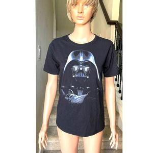 Star Wars Black T-shirt Unisex Sz L (10-12) gently used